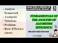ADA BCS401 Mod1 Algorithm Efficiency-Analysis Framework Asymptotic Notations Basic Efficiency Class