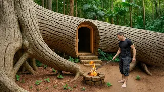 100 Days Solo Bushcraft Survival Building A Treehouse In The Rainforest 
