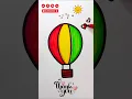 easy hot air balloon drawing