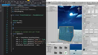 Object Transformation using Vector3 Position Vector C Code Unity3d