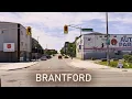 MOST DANGEROUS Neighbourhoods in BRANTFORD - Market Street 4K drive