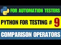 Python for Testers Python Comparison Operators