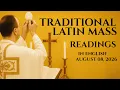 TRADITIONAL LATIN MASS READINGS AUG 08 2026 1