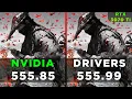 Nvidia Drivers 555 85 vs 555 99 - Comparison in 7 Games RTX 3070 Ti