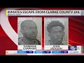 Two Inmates Escape from Clarke County Jail