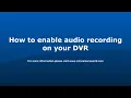 How to Enable Recording on your DVR