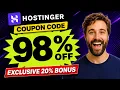 Hostinger Coupon Code 2026 Hostinger Website Builder Hostinger Review Grab 20 EXTRA DISCOUNT
