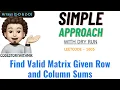 Find Valid Matrix Given Row and Column Sums Simple Approach Leetcode 1605 codestorywithMIK