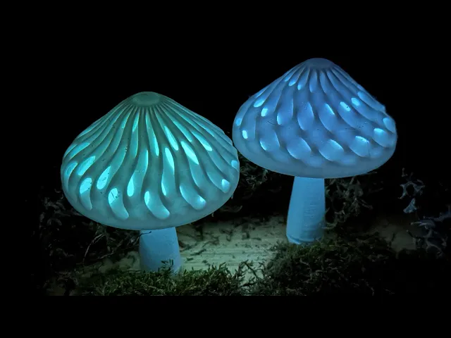 Dual Colour Modular Mushroom Caps (Glow-in-the-Dark) video thumbnail
