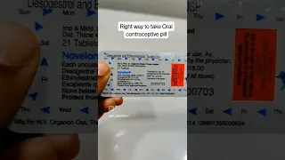 Correct method to take a contraceptive Aishwarya