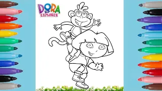 Dora and Boots Coloring Pages Dora the Explorer