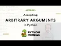 Accepting any number of arguments to a function in Python