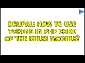 Drupal How to use tokens in php code of the rules module