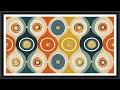 Vintage Geometric Art 4K Retro Circles Ovals - Long Play TV Background No Sound