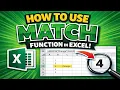 How to use the MATCH function in Excel