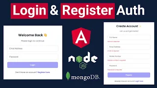 Login and Register in Angular 20 Node js and Mongo DB - 1 Auth Tutorial for Beginners in Angular