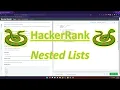 HackerRank Python Nested Lists