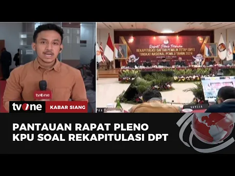 KPU RI Gelar Rapat Pleno Rekapitulasi DPT 2024