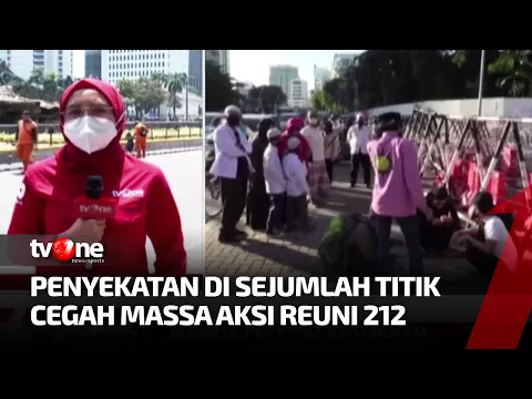 Kondisi Terkini Penyekatan di Kawasan Patung Kuda Cegah Reuni 212