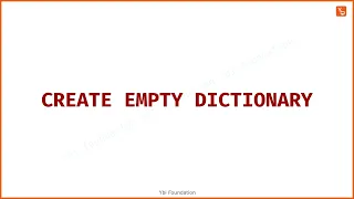 Creating Empty Python Dictionary Python Programming English