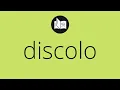 Que significa DISCOLO discolo SIGNIFICADO discolo DEFINICION Que es DISCOLO