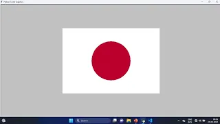 how to make Japanese flag by using python