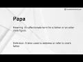 Papa Meaning
