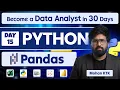 Day 15 Learn Pandas in Python for Data Analytics Become a Data Analyst in 30 Days by Mohan KTK