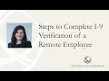 Steps to Complete I-9 Verification of a Remote Employee