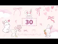 Cute Aesthetic Pink and White Bunny 30 Second Timer