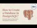 How to Create Database in PostgreSQL
