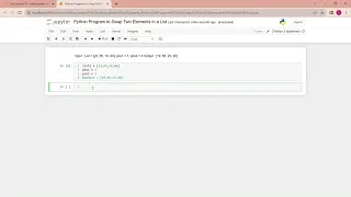 Python program to swap two elements in a list