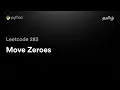 Leetcode 283 - Move Zeroes Python3 Tamil