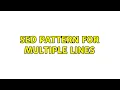 Sed pattern for multiple lines