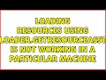 Loading resources using ClassLoader getResourceAsStream is not working in a particular machine