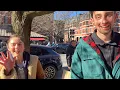 Most Famous Shopping District in Boston Walking Back Bay in April 2023