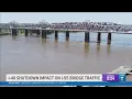 How increased traffic has affected the I-55 bridge while the I-40 bridge is closed