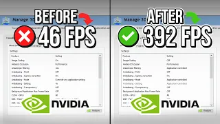 NVIDIA CONTROL PANEL BEST SETTINGS TO BOOST FPS FOR GAMING Optimize NVIDIA