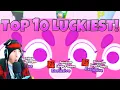 TOP 10 LUCKIEST YOUTUBERS In Pet Simulator X