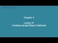Chapter 3 Lesson 22 Creating EqualsObject Methods