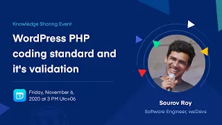WordPress PHP coding standard and it s validation