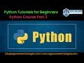 Python Course Part 3 Python Tutorial for Beginners Learn about Python APPWARS Technologies