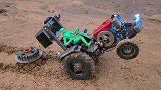 Mini 4-Stroke Gas Engine 2.6cc Tractor made from engine (part 1) #vortrixe @Vortrixe 
