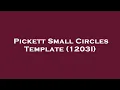 Pickett Small Circles Template 1203I Amazon Review