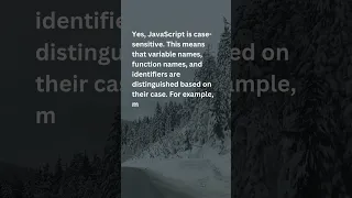 98 Is JavaScript a case-sensitive language