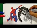 SPIDER-MAN ATTACKED BY VENOM Coloring Pages SAILANY Coloring Kids