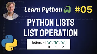 Python Lists Basic List Operations - Python Full Course 2024