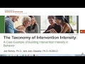 A Case Example of Building Intervention Intensity in Behavior