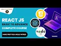 React Tutorial In Hindi React Create New File React JS Tutorial for Beginners React JS Hindi
