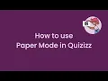 Complete Walkthrough Quizizz Paper Mode English New Update March 2023 Paper Mode Tutorial